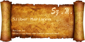 Sziber Marianna névjegykártya