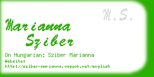 marianna sziber business card